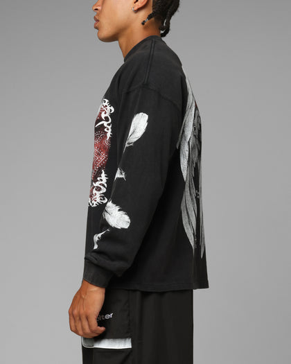 Loiter Dove Vintage Long Sleeve T-Shirt Black
