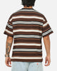 Carre Striped Pocket T-Shirt Brown Stripe