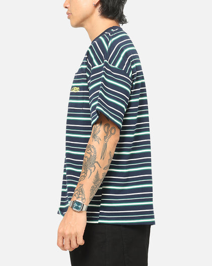 Carre Striped Pocket T-Shirt Navy Stripe