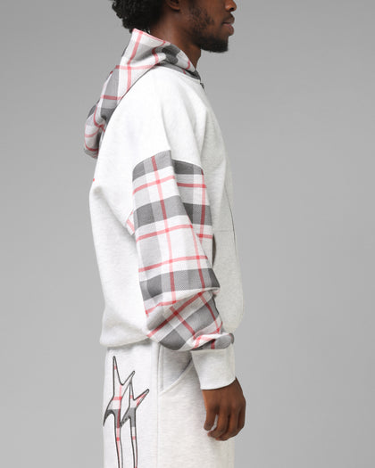 Loiter Hybrid Premium Zip Hoodie Off White/Red
