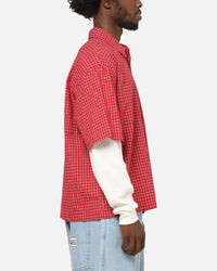 Carre Archive Layered Shirt Red Plaid
