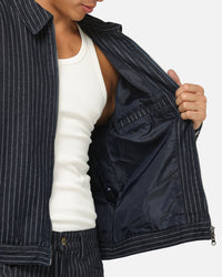 Carre Lockout Pinstripe Jacket Navy Pinstripe