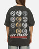 Key Street Wheels T-Shirt Black Wash