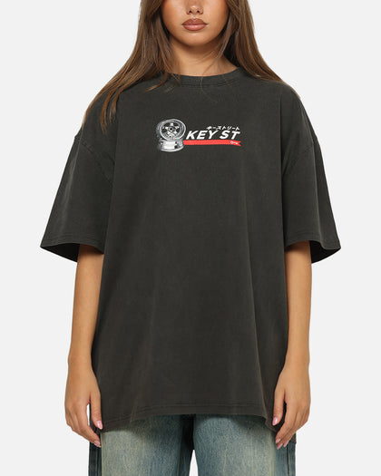 Key Street Wheels T-Shirt Black Wash