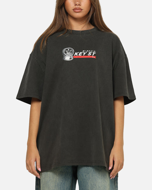 Key Street Wheels T-Shirt Black Wash