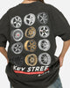 Key Street Wheels T-Shirt Black Wash