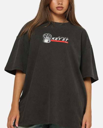 Key Street Wheels T-Shirt Black Wash