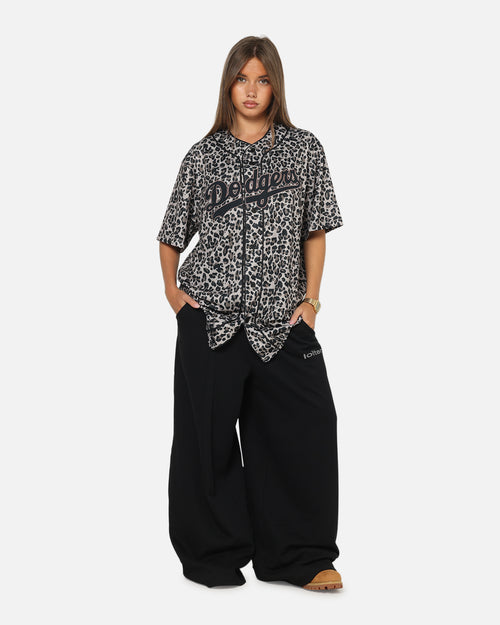 Majestic Athletic Los Angeles Dodgers Leopard Baseball Button Up Shirt Leopard