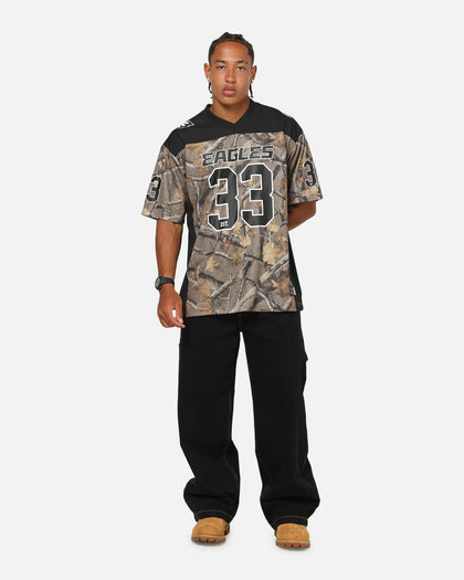 Majestic Athletic Philadelphia Eagles Mesh Oversized T-Shirt Khaki Forest Camo