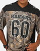 Majestic Athletic Las Vegas Raiders Mesh Oversized T-Shirt Khaki Forest Camo