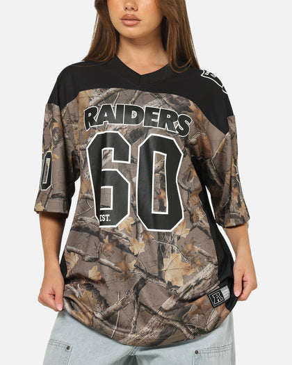 Majestic Athletic Las Vegas Raiders Mesh Oversized T-Shirt Khaki Forest Camo