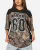 Majestic Athletic Las Vegas Raiders Mesh Oversized T-Shirt Khaki Forest Camo