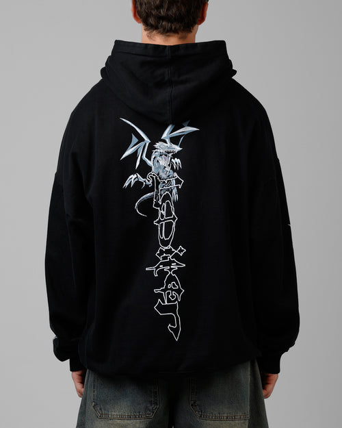 Loiter X Yu-Gi-Oh! Kaiba Blue Eyes Hoodie Black