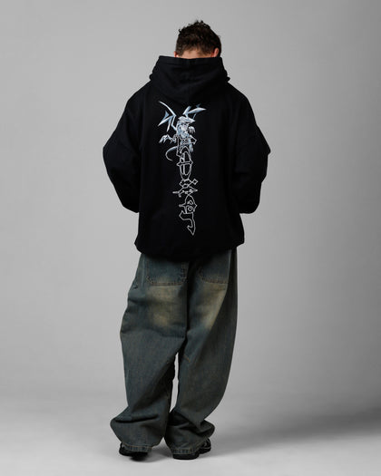 Loiter X Yu-Gi-Oh! Kaiba Blue Eyes Hoodie Black