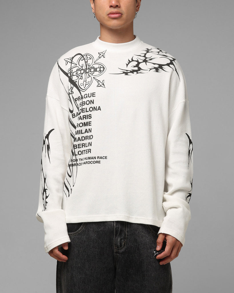 山*郎様 Jent Louis Rib Long Sleeve Tee ホワイト Loiter Cyber Thermal Long Sleeve T-Shirt Off White | Culture Kings