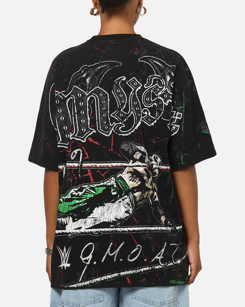 73Studio X WWE 619 All Over Print T-Shirt Black Wash