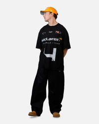 Culture Kings X McLaren F1 Lando Disco T-Shirt Black Acidwash