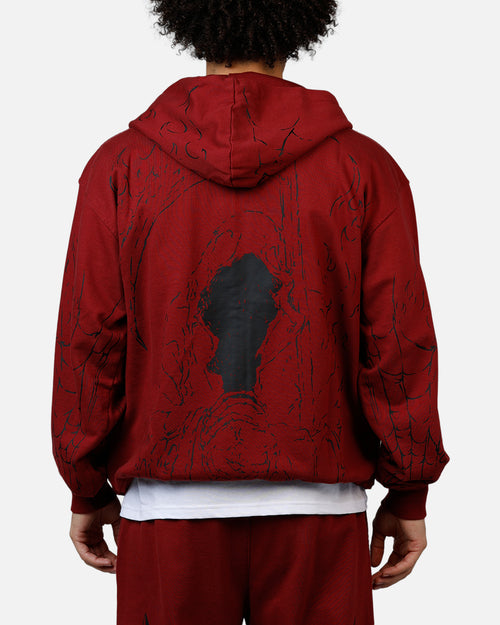 Revenge Tattoo Zip Hoodie Red