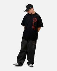 73Studio X Stranger Things Hellfire Lives T-Shirt Black Acidwash