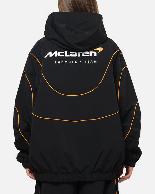 Mitchell & Ness X Mclaren Nylon Tracksuit Zip Hoodie Black/Papaya