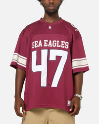 Bleacher Athletic Manly Warringah Sea Eagles NRL Gridiron Mesh Jersey Official Team Color