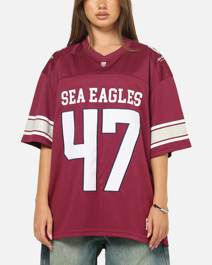 Bleacher Athletic Manly Warringah Sea Eagles NRL Gridiron Mesh Jersey Official Team Color