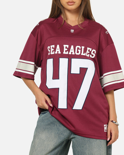 Bleacher Athletic Manly Warringah Sea Eagles NRL Gridiron Mesh Jersey Official Team Color