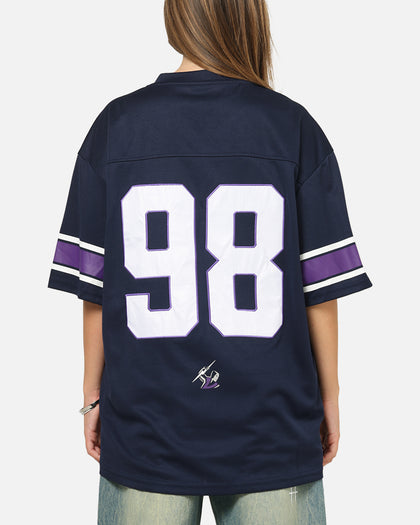 Bleacher Athletic Melbourne Storm NRL Gridiron Mesh Jersey Official Team Color