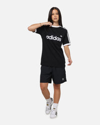 Adidas 3-Stripes Ringer T-Shirt Black