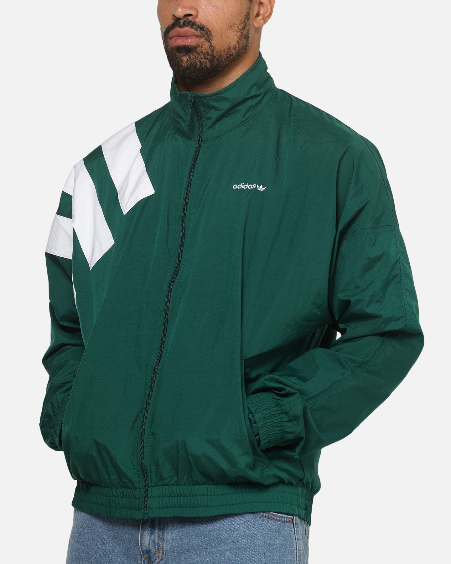 Adidas Archive Blocked Track Top Jacket Green | Culture Kings