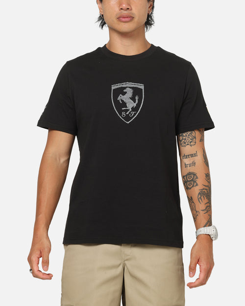 Puma X Scuderia Ferrari Tonal Shield T-Shirt Black