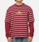 Carre Club Stripe Long Sleeve T-Shirt Burgundy Stripe
