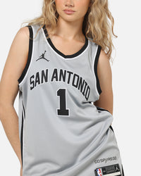 Nike Victor Wembanyama San Antonio Spurs 2025/26 Statement Edition Dri-FIT NBA Swingman Jersey Silver