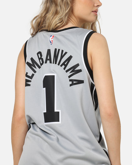 Nike Victor Wembanyama San Antonio Spurs 2025/26 Statement Edition Dri-FIT NBA Swingman Jersey Silver