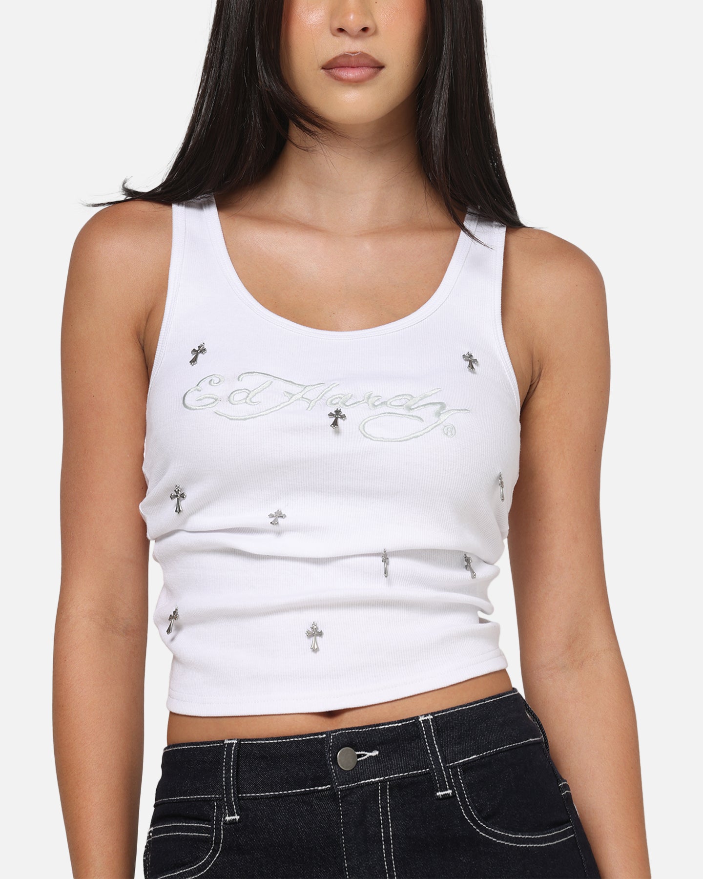 Ed Hardy Women's Eternal Tank White | Culture Kings