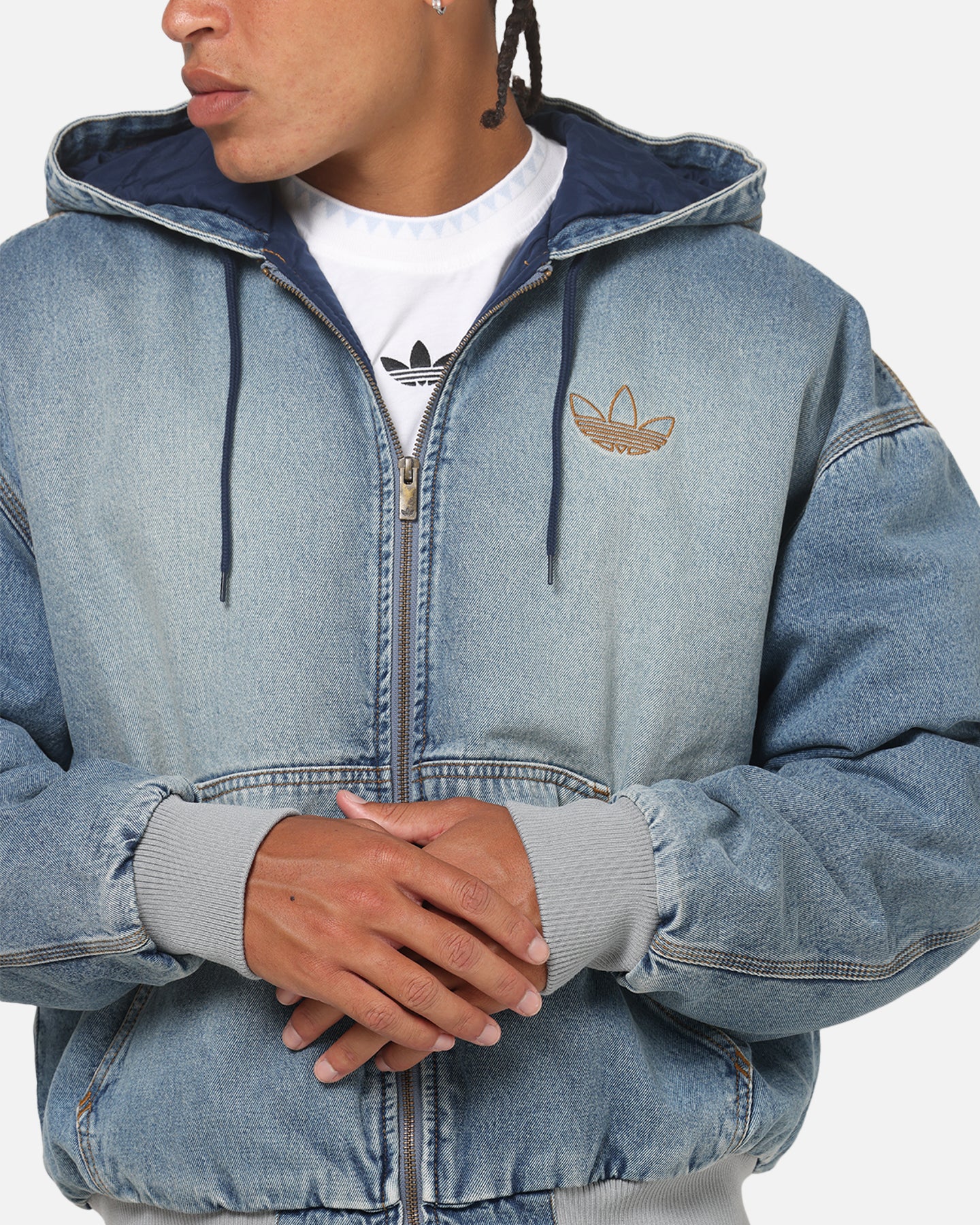 adidas DENIM PADDED JACKET Lサイズ Adidas Denim Padded Jacket Indigo Denim | Culture Kings