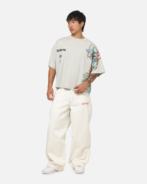 Ed Hardy Fireborn T-Shirt Grey Marle