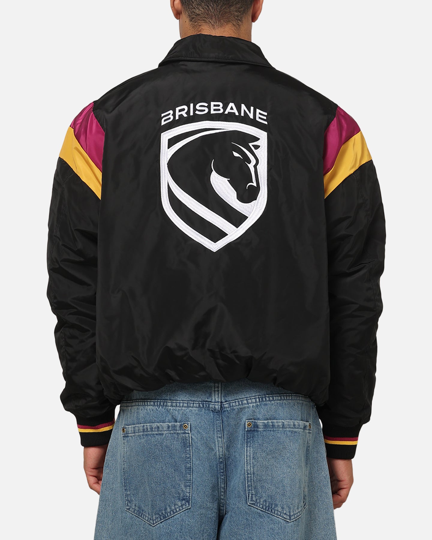 ブリスベン・ブロンコス NRLジャケット Lサイズ Bleacher Athletic Brisbane Broncos NRL Legacy Baseball Jacket