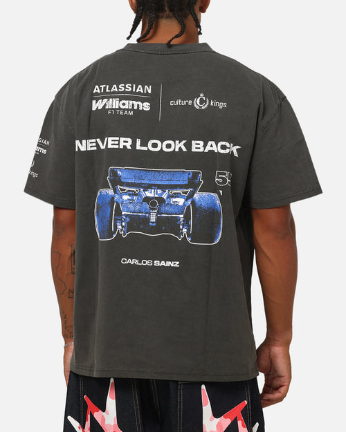 Culture Kings X Atlassian Williams F1 Team Carlos Sainz Jr. Heavy T-Shirt Black Acidwash
