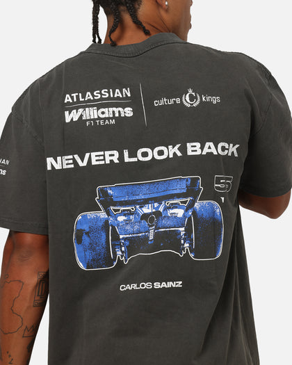 Culture Kings X Atlassian Williams F1 Team Carlos Sainz Jr. Heavy T-Shirt Black Acidwash