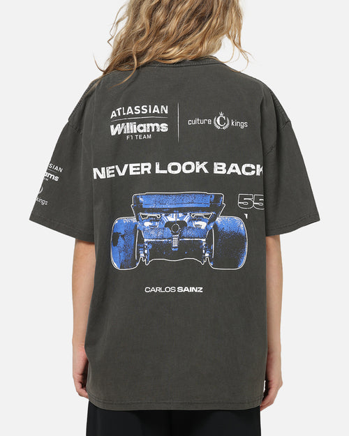 Culture Kings X Atlassian Williams F1 Team Carlos Sainz Jr. Heavy T-Shirt Black Acidwash