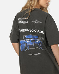 Culture Kings X Atlassian Williams F1 Team Carlos Sainz Jr. Heavy T-Shirt Black Acidwash