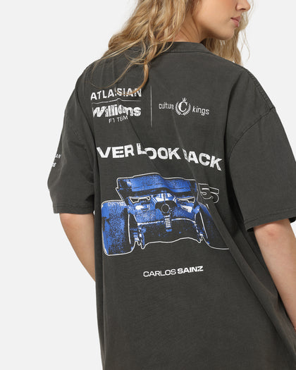 Culture Kings X Atlassian Williams F1 Team Carlos Sainz Jr. Heavy T-Shirt Black Acidwash