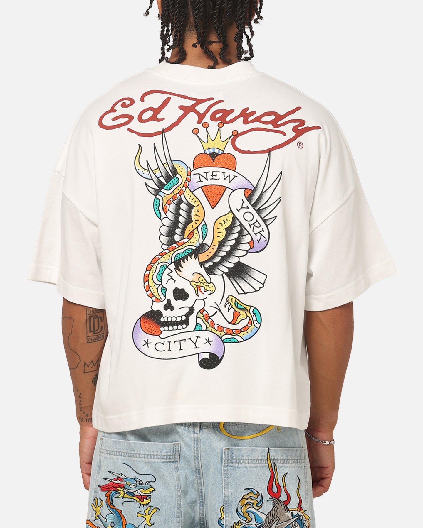 Ed Hardy NYC T-Shirt Off White | Culture Kings