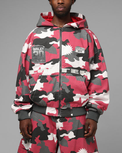 Loiter X WWE Dudley Boyz Camo Zip Jacket Red Camo