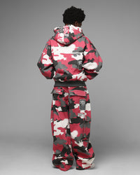 Loiter X WWE Dudley Boyz Camo Zip Jacket Red Camo