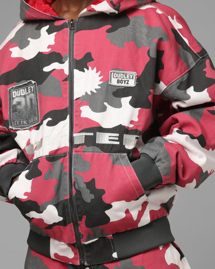 Loiter X WWE Dudley Boyz Camo Zip Jacket Red Camo