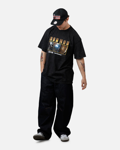 73Studio Marvel Iron Man T-Shirt Black Acidwash