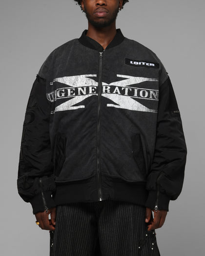 Loiter X WWE DX Generation Bomber Jacket Black