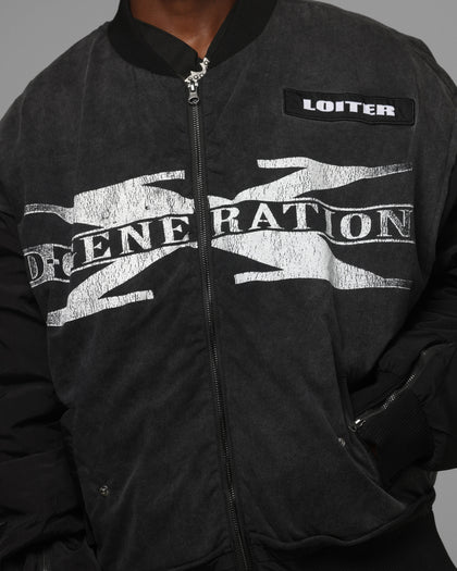 Loiter X WWE DX Generation Bomber Jacket Black